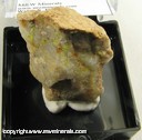 Minerals Specimen: Emmonsite on Quartz from Mina Moctezuma, Moctezuma, Sonor, Mexico Minerals Specimen: Emmonsite on Quartz from Mina Moctezuma, Moctezuma, Sonor, Mexico