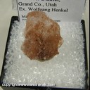 Minerals Specimen: Braitschite-Ce on/in Halite from Cane Creek Potash Mine, Interrive Dist., Grand Co., Utah Ex. Wolfgang Henkel Minerals Specimen: Braitschite-Ce on/in Halite from Cane Creek Potash Mine, Interrive Dist., Grand Co., Utah Ex. Wolfgang Henkel
