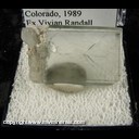 Minerals Specimen: Barite, Double Terminated from Stomeham, Weld Co., Colorado Ex. Vivian Randall Minerals Specimen: Barite, Double Terminated from Stomeham, Weld Co., Colorado Ex. Vivian Randall