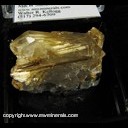 Mineral Specimen: Rutilated Quartz with Hematite from Novo Horizonte, Bahia, Brazil Mineral Specimen: Rutilated Quartz with Hematite from Novo Horizonte, Bahia, Brazil