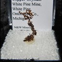 Mineral Specimen: Copper Crystals from White Pine Mine, White Pine, Ontonagon County, Michigan Mineral Specimen: Copper Crystals from White Pine Mine, White Pine, Ontonagon County, Michigan