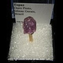 Mineral Specimen: Topaz, Purple Imperial from Ouro Preto, Minas Gerais, Brazil