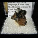 Mineral Specimen: Cassiterite from Cinovec / Zinnwald, Erzebirg; Krusne Hory Mts., Bohemia, Germany & Czech Republic, Ex. Wolfgang Henkel Mineral Specimen: Cassiterite from Cinovec / Zinnwald, Erzebirg; Krusne Hory Mts., Bohemia, Germany & Czech Republic, Ex. Wolfgang Henkel