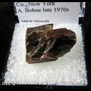 Mineral Specimen: Almandine Garnet from Gore Mountain, North River, Warren Co., New York A. Bohne late 1970s Mineral Specimen: Almandine Garnet from Gore Mountain, North River, Warren Co., New York A. Bohne late 1970s
