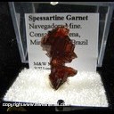 Mineral Specimen: Spessartine Garnet from Navegadora Mine, Conselheiro Pena, Minas Gerais, Brazil