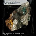 Mineral Specimen: Hematite, Selenite, Rosasite from Mina Ojuela, Mapimi, Durango, Mexico Mineral Specimen: Hematite, Selenite, Rosasite from Mina Ojuela, Mapimi, Durango, Mexico
