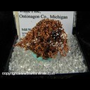 Mineral Specimen: Copper Sponge Crystals from White Pine Mine, White Pine, Ontonagon County, Michigan