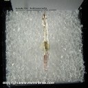 Mineral Specimen: Tourmaline, Double Terminated Bicolor from Baixo Mine, Itinga, Minas Gerais, Brazil Mineral Specimen: Tourmaline, Double Terminated Bicolor from Baixo Mine, Itinga, Minas Gerais, Brazil