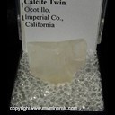 Mineral Specimen: Calcite Twin from Ocotillo, Imperial Co., California, Ex. Steve Pullman Mineral Specimen: Calcite Twin from Ocotillo, Imperial Co., California, Ex. Steve Pullman