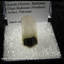 Mineral Specimen: Tourmaline from Stak Nala, Haramosh Mts., Skardu District, Baltistan, Gilgit-Baltistan (Northern Areas), Pakistan