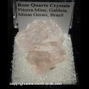 Mineral Specimen: Rose Quartz Crystals from Pitorra Mine, Galileia, Minas Gerais, Brazil