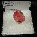 Mineral Specimen: Rhodochosite (cleaved on top), Chalcopyrite from Sweet Home Mine, Alma, Park Co., Colorado Mineral Specimen: Rhodochosite (cleaved on top), Chalcopyrite from Sweet Home Mine, Alma, Park Co., Colorado