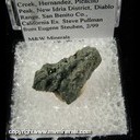Mineral Specimen: Benitoite, Crossite from Mina Numero Uno, Clear Creek, Hernandez, Picacho Peak, New Idria District, Diablo Range, San Benito Co., California Ex Steve Pullman from Eugene Steuben 2/99 Mineral Specimen: Benitoite, Crossite from Mina Numero Uno, Clear Creek, Hernandez, Picacho Peak, New Idria District, Diablo Range, San Benito Co., California Ex Steve Pullman from Eugene Steuben 2/99