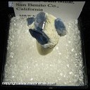 Mineral Specimen: Benitoite, Natrolite from Benitoite Gem Mine, San Benito County, California Mineral Specimen: Benitoite, Natrolite from Benitoite Gem Mine, San Benito County, California