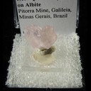 Mineral Specimen: Rose Quartz Crystals on Albite from Pitorra Mine, Galileia, Minas Gerais, Brazil Mineral Specimen: Rose Quartz Crystals on Albite from Pitorra Mine, Galileia, Minas Gerais, Brazil