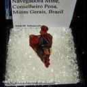 Mineral Specimen: Spessartine Garnet from Navegadora Mine, Conselheiro Pena, Minas Gerais, Brazil Mineral Specimen: Spessartine Garnet from Navegadora Mine, Conselheiro Pena, Minas Gerais, Brazil