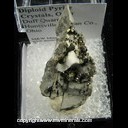 Minerals Specimen: Pyrite, Diploid Crystals, Calcite from Duff Quarry, Huntsville, Ohio J. Medici Minerals Specimen: Pyrite, Diploid Crystals, Calcite from Duff Quarry, Huntsville, Ohio J. Medici