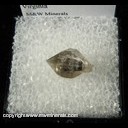 Mineral Specimen: Quartz variety Hokimer, Double Terminated with Carbon Inclusions from Saltville, Smyth Co., Virginia Ex. Steve Pullman Mineral Specimen: Quartz variety Hokimer, Double Terminated with Carbon Inclusions from Saltville, Smyth Co., Virginia Ex. Steve Pullman