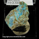 Mineral Specimen: Caledonite, Linarite from Reward Mine, Inyo Co., California Mineral Specimen: Caledonite, Linarite from Reward Mine, Inyo Co., California
