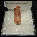 Mineral Specimen: Topaz, Imperial from Rodrigo Silva district, Ouro Preto, Minas Gerais, Brazil