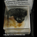 Mineral Specimen: Elaterite - a branched polythene bitumen with sulfur from Windy Knoll Quarry, Castleton, Derbyshire, England (first record location) Mineral Specimen: Elaterite - a branched polythene bitumen with sulfur from Windy Knoll Quarry, Castleton, Derbyshire, England (first record location)