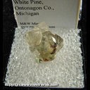 Mineral Specimen: Calcite from White Pine Mine, White Pine, Ontonagon County, Michigan Mineral Specimen: Calcite from White Pine Mine, White Pine, Ontonagon County, Michigan