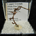 Mineral Specimen: Copper Crystals from White Pine Mine, White Pine, Ontonagon County, Michigan Mineral Specimen: Copper Crystals from White Pine Mine, White Pine, Ontonagon County, Michigan