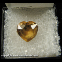 Mineral Specimen: Citrine, Cut Heart Shaped Gemstone from Brazil Mineral Specimen: Citrine, Cut Heart Shaped Gemstone from Brazil