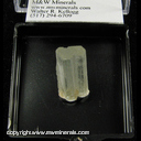 Minerals Specimen: Beryl (pale Aquamarine) from Mt. Antero, Chaffee Co., Colorado Minerals Specimen: Beryl (pale Aquamarine) from Mt. Antero, Chaffee Co., Colorado