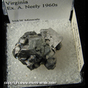Minerals Specimen: Galena from Wythe Co., Virginia Ex. Neely circa 1960 Minerals Specimen: Galena from Wythe Co., Virginia Ex. Neely circa 1960