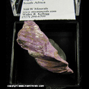 Minerals Specimen: Stichtite, Serpentine from Kaapsche Hoop, Barberton dist., Mpumalanga, South Africa Minerals Specimen: Stichtite, Serpentine from Kaapsche Hoop, Barberton dist., Mpumalanga, South Africa