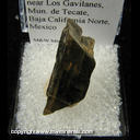 Mineral Specimen: Epidote from near Gavilanes, Mun. de Tecate, Baja California Norte, Mexico