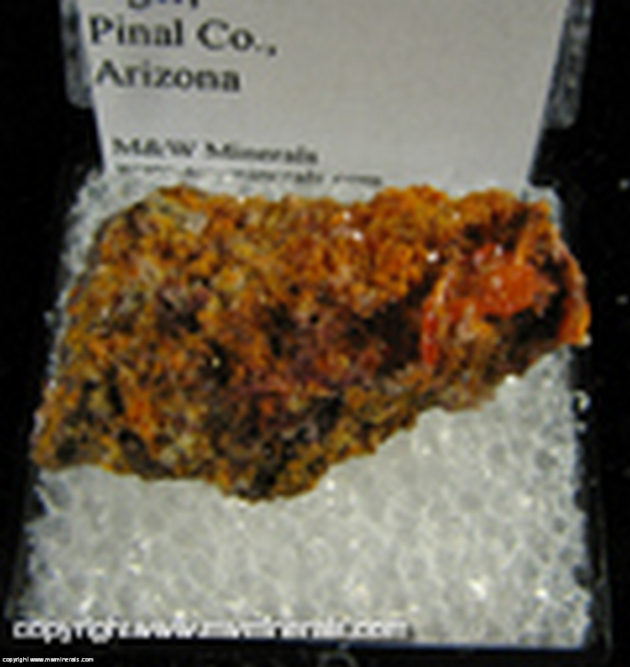 Minerals Specimen: Wulfenite, Mimetite from Tiger, Pinal Co., Arizona Minerals Specimen: Wulfenite, Mimetite from Tiger, Pinal Co., Arizona