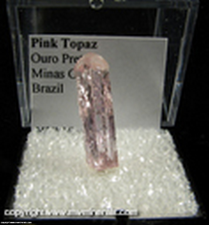 Mineral Specimen: Topaz, Pink from Ouro Preto, Minas Gerais, Brazil Mineral Specimen: Topaz, Pink from Ouro Preto, Minas Gerais, Brazil