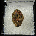 Minerals Specimen: Miguelromeroite from Veta Negra Mine, Pampa Larga district, Tierra Amarilla, Copiapo Province, Atacama Region, Chile Minerals Specimen: Miguelromeroite from Veta Negra Mine, Pampa Larga district, Tierra Amarilla, Copiapo Province, Atacama Region, Chile