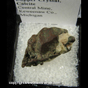 Mineral Specimen: Copper Crystal, Calcite from Central Mine, Keweenaw Co., Michigan Mineral Specimen: Copper Crystal, Calcite from Central Mine, Keweenaw Co., Michigan