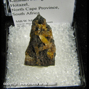 Mineral Specimen: Sturmanite from N'Chwaning II Mine, Kuruman, Kalahari manganese fields, Northern Cape Province, South Africa Mineral Specimen: Sturmanite from N'Chwaning II Mine, Kuruman, Kalahari manganese fields, Northern Cape Province, South Africa
