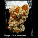 Minerals Specimen: Spessartine Garnet on Microcline from Tongbei, Fujian, China Minerals Specimen: Spessartine Garnet on Microcline from Tongbei, Fujian, China