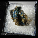 Minerals Specimen: Lazulite (unusual green color), Siderite, Quartz from Rapid Creek, Yukon Terr., Canada Minerals Specimen: Lazulite (unusual green color), Siderite, Quartz from Rapid Creek, Yukon Terr., Canada