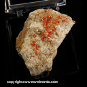 Mineral Specimen: Vanadinite, Calcite from Old Yuma Mine, Tucson Mts., Pima Co., Arizona Mineral Specimen: Vanadinite, Calcite from Old Yuma Mine, Tucson Mts., Pima Co., Arizona