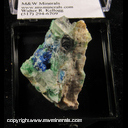 Mineral Specimen: Linarite, Brochantite, Fluorite, Galena from Blanchard Mine, Bingham, Socorro Co., New Mexico Ex.Steve Pullman Mineral Specimen: Linarite, Brochantite, Fluorite, Galena from Blanchard Mine, Bingham, Socorro Co., New Mexico Ex.Steve Pullman