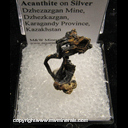 Mineral Specimen: Acanthite on Silver from Dzhezkazgan Mine, Dzhezkazgan, Karagandy Province, Kazakhstan Mineral Specimen: Acanthite on Silver from Dzhezkazgan Mine, Dzhezkazgan, Karagandy Province, Kazakhstan