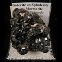 Mineral Specimen: Siderite on Sphalerite variety: Mamatite from Gilpin Co., Colorado Ex. A. Neely, 1960s Mineral Specimen: Siderite on Sphalerite variety: Mamatite from Gilpin Co., Colorado Ex. A. Neely, 1960s
