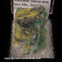 Mineral Specimen: Perite, Caledonite from Reward Mine, Inyo Co., California Mineral Specimen: Perite, Caledonite from Reward Mine, Inyo Co., California