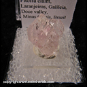 Minerals Specimen: Rose Quartz Crystals from Pitorra claim, Laranjeiras, Galileia, Doce Valley, Minas Gerais, Brazil Minerals Specimen: Rose Quartz Crystals from Pitorra claim, Laranjeiras, Galileia, Doce Valley, Minas Gerais, Brazil
