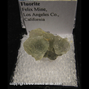 Mineral Specimen: Fluorite from Felix Mine, Los Angeles Co., California Mineral Specimen: Fluorite from Felix Mine, Los Angeles Co., California