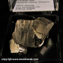Mineral Specimen: Pyrite from Mogilata deposit, Septemvri mine, Madan ore field, Rhodope Mts., Smolyan Oblast, Bulgaria