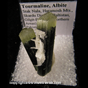 Mineral Specimen: Tourmaline, Albite from Stak Nala, Haramosh Mts., Skardu District, Baltistan, Gilgit-Baltistan (Northern Areas), Pakistan Mineral Specimen: Tourmaline, Albite from Stak Nala, Haramosh Mts., Skardu District, Baltistan, Gilgit-Baltistan (Northern Areas), Pakistan