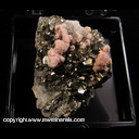 Minerals Specimen: Rhodochrosite, Pyrite, Quartz from Pachapaqui District, Bolognesi Province, Ancash Department, Peru Minerals Specimen: Rhodochrosite, Pyrite, Quartz from Pachapaqui District, Bolognesi Province, Ancash Department, Peru