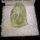 Mineral Specimen: Prasiolite (gem grade - approximately 22 ct.) Green Quartz - heat treated Amethyst from Minas Gerais, Brazil